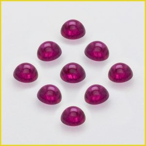 Rubini cabochon rotondo