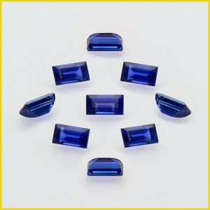 Zaffiri blu baguette