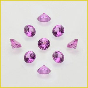 Zaffiri rosa rotondi