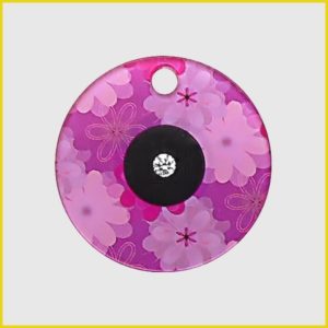 Diamante certificato brilló rotondo pink flower